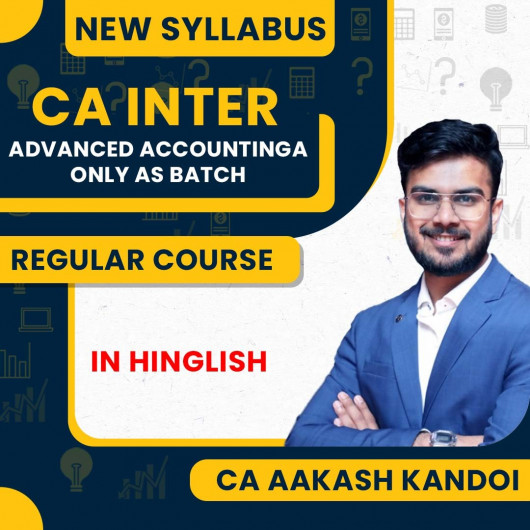 CA Aakash Kandoi Advanced Accounting (Only AS Batch) Regular Online Classes For CA Inter
