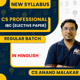 CS Anand Malakar Insolvency &amp; Bankruptcy Code Regular Online Classes For CS Professionals New Syllabus