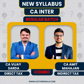 CA Vijay Sarda Direct Tax &amp; CA Amit Mahajan Indirect Tax Regular Batch For CA/CMA Inter 