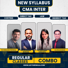 CA Rajkumar IDT, CA Bhanwar Borana DT, CA Ranjan Periwal Costing &amp; CA Shivangi Agrawal Law Regular Batch Combo Classes For CMA Inter 
