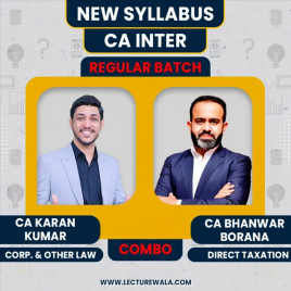 CA Karan Kumar Law &amp; CA Bhanwar Borana Direct Taxation Regular Batch Combo Classes For CA Inter For Jan 2026