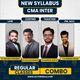 CMA Inter Grp 1 Combo - Law &amp; FA &amp; Taxation &amp; Costing Regular Batch By Ranjan Periwal Classes