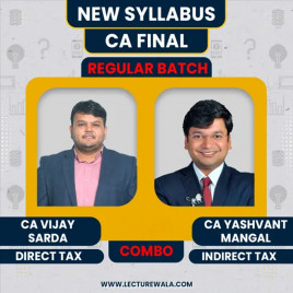 CA Vijay Sarda Direct Taxation &amp; CA Yashvant Mangal Indirect Taxation Regular Combo Batch For CA Final