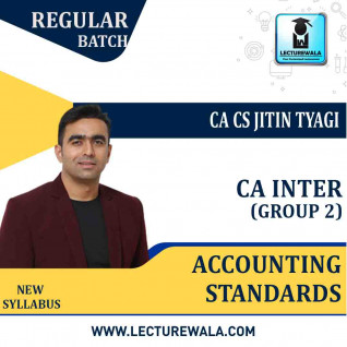 CA Inter Group 2 Accounting Standards Regular Course New Syllabus : By CA CS Jitin Tyagi : Pen drive / online classes