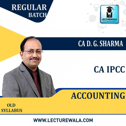 CA Ipcc Accounting Regular Course : Video Lecture + Study Material By DG Sharma (For May 2022 )