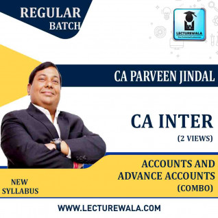 CA Inter Accounts And Adv. Accounts Combo Regular Course CA Parveen Jindal : Pen Drive / Online Classes