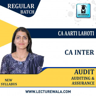 CA Inter Audit And Assurance (1.5 / 3 Views) Regular Course In English : Video Lecture + Study Material By CA Aarti Lahoti (For Nov. 2020, May 2021 & Nov. 2021)