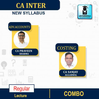 CA Inter Costing (Latest Rec.) and Adv.Accounts Regular Course by CA Sanjay Aggarwal & CA Parveen Sharma : PEN DRIVE / ONLLINE CLASSES.