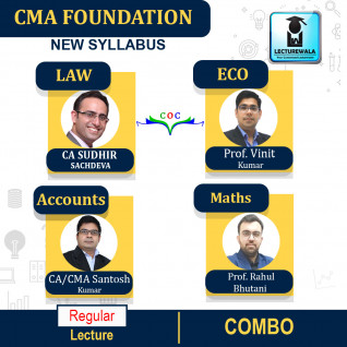 CMA FOUNDATION ACCOUNTING+ECONOMICS+MATHS+ LAW & ETHICS COMBO Regular Course : Video Lecture + Study Material By CA Santosh Kumar (For DEC 2021 / JUNE 2022 )