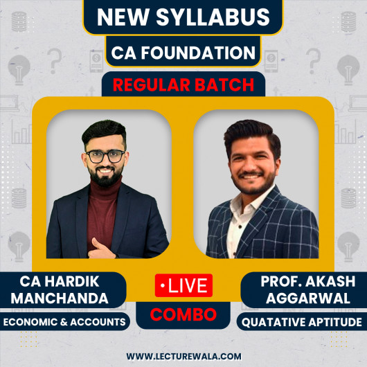 CA Foundation Accounts, Economics, Quantative Aptitude Regular Batch By CA Hardik Manchanda & Prof. Aaksh Aggarwal : Online Classes