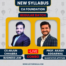 CA Foundation Maths &amp; Business Laws Regular Batch By CS Arjun Chhabra &amp; Prof. Akash Aggarwal
