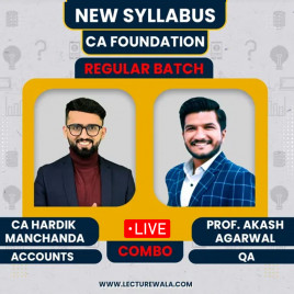 CA Foundation Accounts &amp; Maths Regular Batch Combo By CA Hardik Manchanda &amp; Prof. Aakash Aggarwal : Online Classes