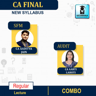 CA Final SFM & Audit Combo Regular Course By CA Aaditya Jain & CA Aarti Lahoti : Pen drive / online classes.
