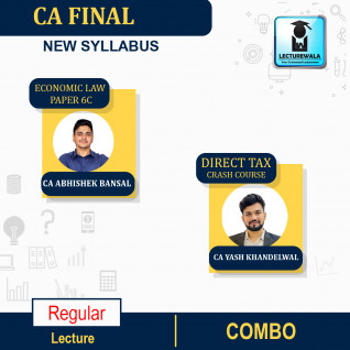CA Final Economic Laws Elective Paper Regular Batch & Direct Tax Crash Course By CA Abhishek Bansal & CA Yash Khandelwal : Pendrive/Online classes.