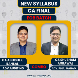 CA Shubham Agarwal AFM &amp; CA Abhishek Bansal Audit Exam Oriented Combo Classes In Hinglish For CA Final : Online Classes