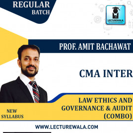CMA Inter Law, Ethics &amp; Governance And Audit Regular Course Combo (Old/New Syllabus) By CA Amit Bachhawat : Pen drive / Live Online classes