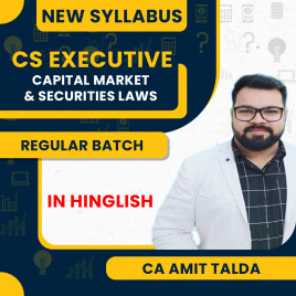 CS Executive New Syllabus Capital Market &amp; Securities Laws Regular Classes By CA Amit Talda: Pendrive / Online Classes