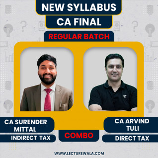 CA Arvind Tuli Direct + International & CA Surender Mittal IDT Taxation Combo Regular Batch For CA Final