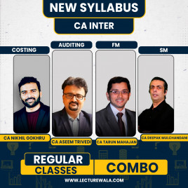 CA Inter New Syllabus Group - 2 All Subjects Regular Combo By CA Tarun Mahajan &amp; CA Nikhil Gokhru,CA Aseem Trivedi,CA Deepak Mulchandani 