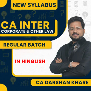 CA Darshan Khare Corporate & Other Law Regular Batch For CA Inter