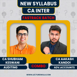 CA Inter Advanced Accounts &amp; Audit Fastrack Batch By Shubham Keswani &amp; Aakash Kandoi For CA Inter