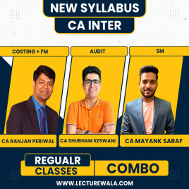 CA Inter Group - 2 Regular Online Combo Classes By CA mayank Saraf, CA Ranjan Periwal &amp; CA Shubham Keswani 
