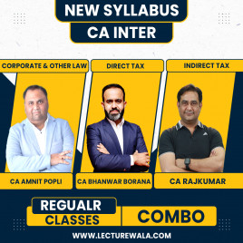 CA Inter Group 1 Combo Law + Taxation Regular Combo Classes By CA Amit Popli, CA Bhanwar Borana &amp; CA Rajkumar : Pen Drive / Online Classes