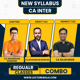 CA Inter New Syllabus Taxation &amp; Auditing And Ethics Regular Classes By CA Bhanwar Borana, CA Rajkumar &amp; CA Shubham Keswani: Online Classes 
