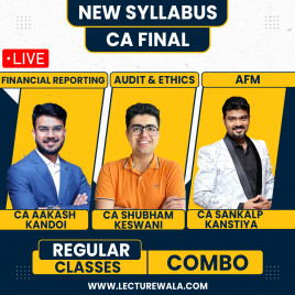 CA Final FR, Audit &amp; AFM By CA Shubham Keswani &amp; CA Sankalp Kanstiya &amp; CA Aakash Kandoi Regular Batch : Online Classes