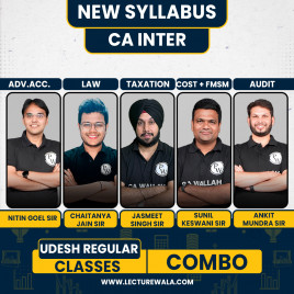 CA Inter Udesh Regular Sep 2026 Group (1+2) Combo by Pw : Online Classes