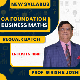 Prof. Girish B Joshi Business Mathematics Regular Online Classes For CA Foundation: Google Drive &amp; Live Classes.