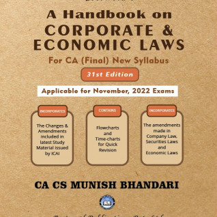 CA Final Corporate & Economic law Handbook (31th Edition) by CA CS Munish Bhandari (For Nov 2022)