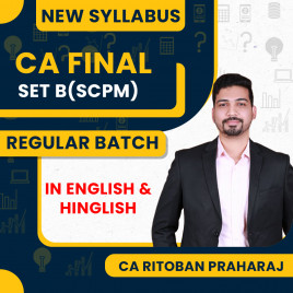 CA Ritoban Praharaj SCPM Self-Paced Online Module -SET B Regular Classes In Both Language For CA Final 