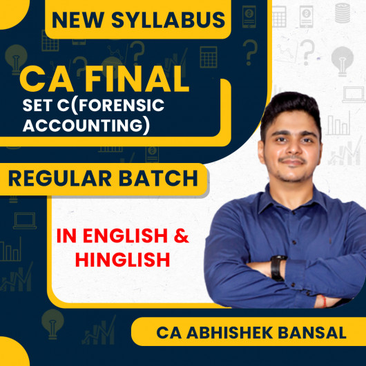 CA Abhishek Bansal Self-Paced Online Module -SET C Forensic Accounting (Paper 7) In Both Language For CA Final