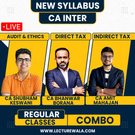 CA Inter Taxation &amp; Auditing Live Regular Batch By CA Bhanwar Borana &amp; CA Shubham Keswani &amp; CA Amit Mahajan
