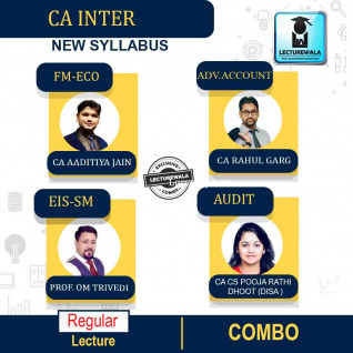 CA INTER Group 2 combo Regular Course By CA Rahul Garg & Prof Om Trivedi & CA Aaditya Jain & CA CS POOJA RATHI DHOOT (DISA ) : Pen drive / Online classes.