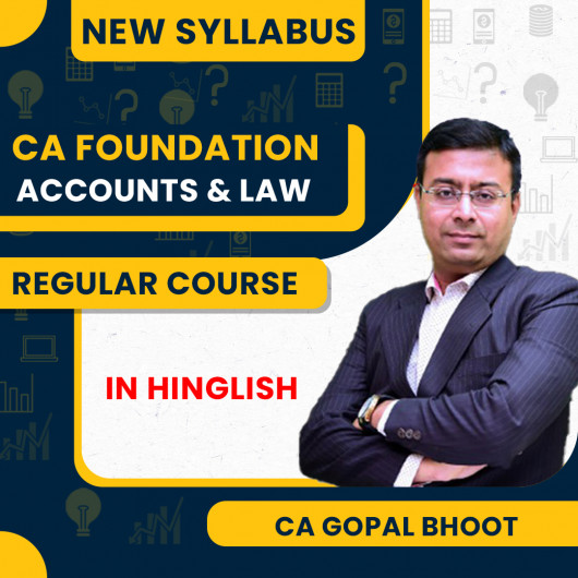 CA Foundation New Scheme Accounts and Law Full Course Combo By CA Gopal Bhoot CA Foundation New Scheme Accounts and Law Full Course Combo By CA Gopal Bhoot