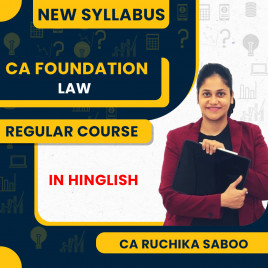 CA Foundation New Syllabus Business Law Regular Classes By CA Ruchika Saboo: Online Classes