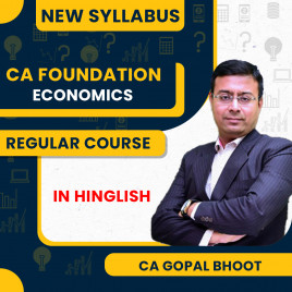 CA Foundation New Scheme Economics Full Course By CA Gopal Bhoot