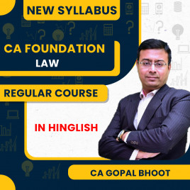 CA Foundation New Scheme Law Full Course By CA Gopal Bhoot