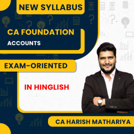CA Foundation Accounts Exam-oriented Batch By CA CS Harish Mathariya