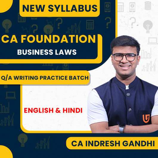 CA Indresh Gandhi Business Laws Question Answer Writing Practice batch For CA Foundation: Online Classes CA Indresh Gandhi Business Laws Question Answer Writing Practice batch For CA Foundation: Online Classes