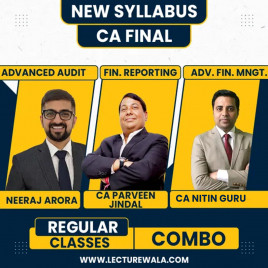 CA Parveen Jindal &amp; Neeraj Arora &amp; CA Nitin Guru Group 1 Combo Regular Online Classes For CA Final: Online Classes