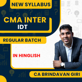 CMA Inter New Syllabus Indirect Tax Regular Batch By CA Brindavan Giri: Pen Drive / Google Drive