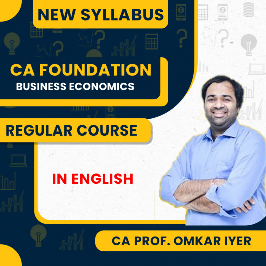 CA Foundation New Syllabus Business Economics Regular Classes In English By CA Prof. Omkar lyer : Pen Drive / Online Classes