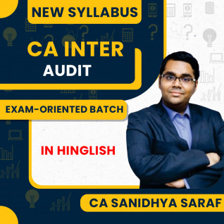 CA Sanidhya Saraf Auditing Regular Online Classes For CA Inter: Pen drive / Online classes.