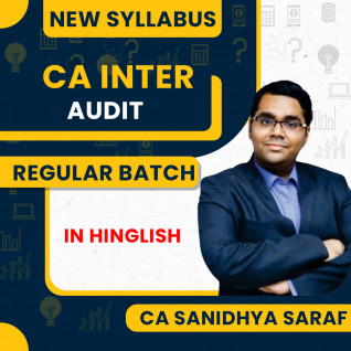 CA Sanidhya Saraf Auditing Mission 70+ Regular Online Classes For CA Inter: Pen drive / Online classes.