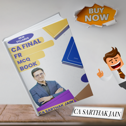 CA Final Financial Reporting (New Course) MCQ Book By CA Sarthak Jain.