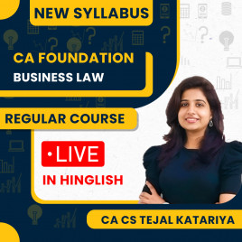 CA Foundation Law Regular Live &amp; Recorded Batch By CA CS Tejal Katariya