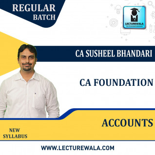 CA Foundation Accounting Regular Course : Video Lecture + Study Material By CA Susheel Bhandari (For May 2022 & Onwards)